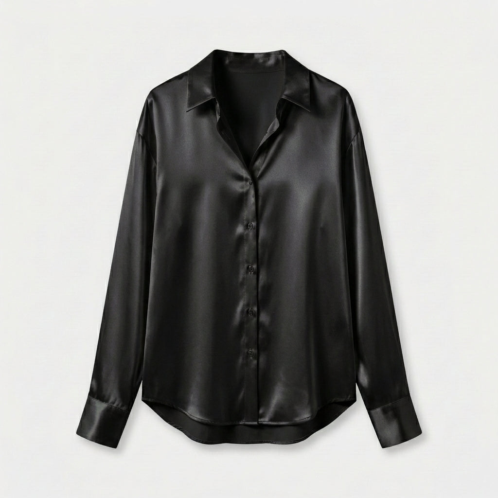 Rivaclo | Femme Chemise à Boutons sur le Devant à Manches Longues | Style Décontracté