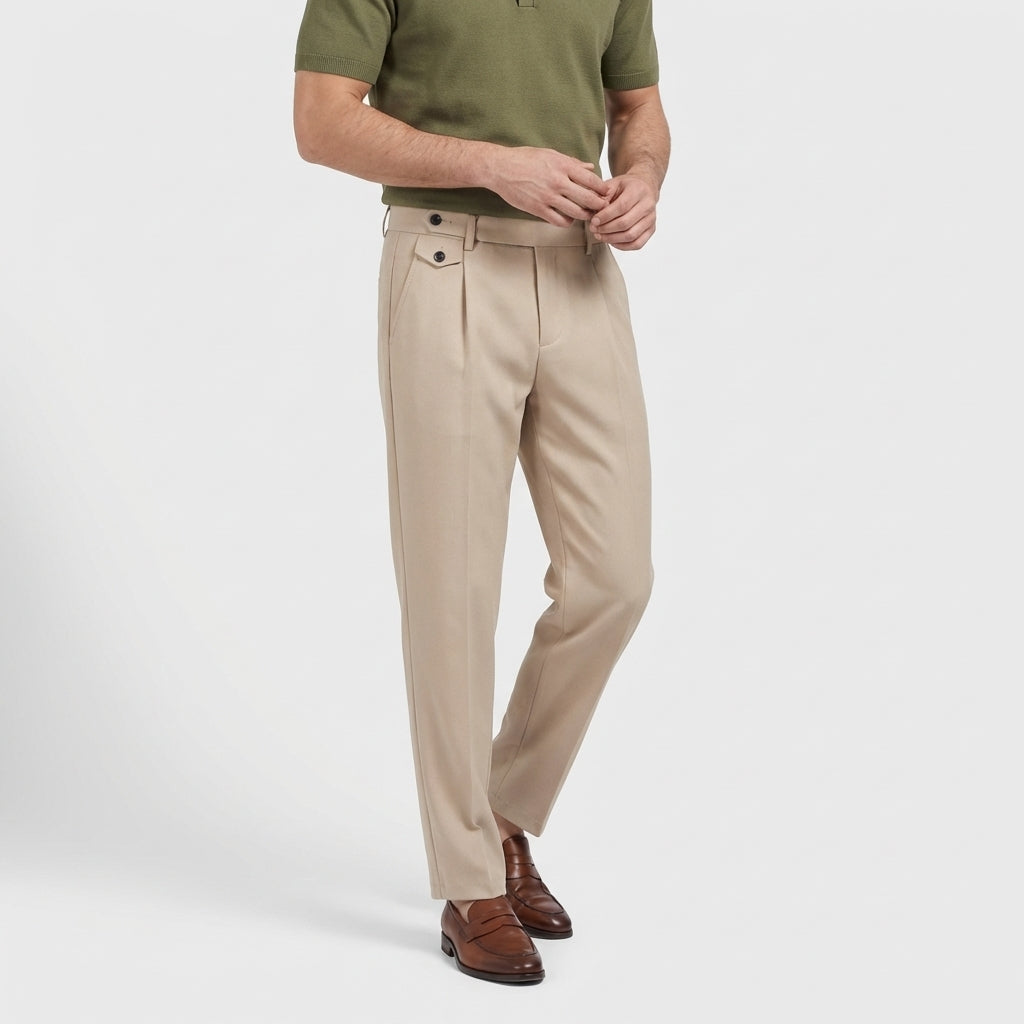 Rivaclo | Homme Pantalon Décontracté à Jambe Droite | Coupe Classique