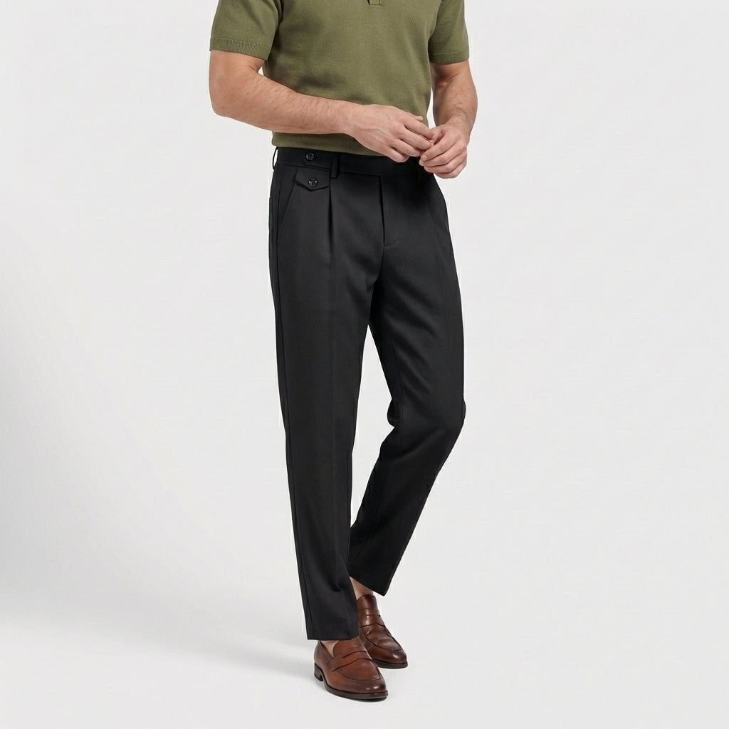 Rivaclo | Homme Pantalon Décontracté à Jambe Droite | Coupe Classique