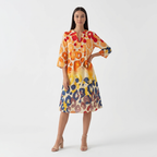 Femme Robe Maxi Imprimée à Col V | Style Bohème