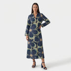 Femme Robe Maxi Imprimée à Col V | Style Bohème