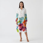 Femme Robe Maxi Imprimée à Col V | Style Bohème