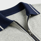 Femme Robe Mini Polo à Col Zippé à Manches Longues | Style Décontracté