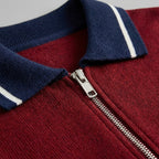 Femme Robe Mini Polo à Col Zippé à Manches Longues | Style Décontracté