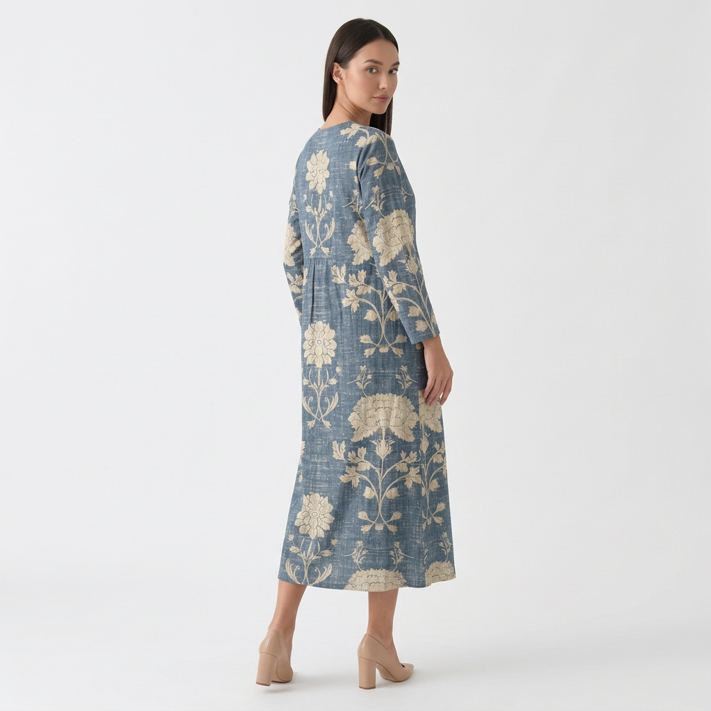 Femme Robe Maxi Florale à Col V | Style Bohème