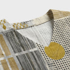 Femme Robe Maxi Imprimé Géométrique à Col V à Manches Longues | Style Décontracté