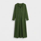 Femme Robe Maxi Fluide à Manches Longues | Style Classique