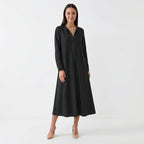 Femme Robe Maxi Fluide à Manches Longues | Style Classique