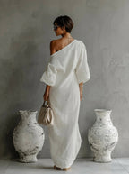 Marguerite | Robe Maxi Épaule Dégagée