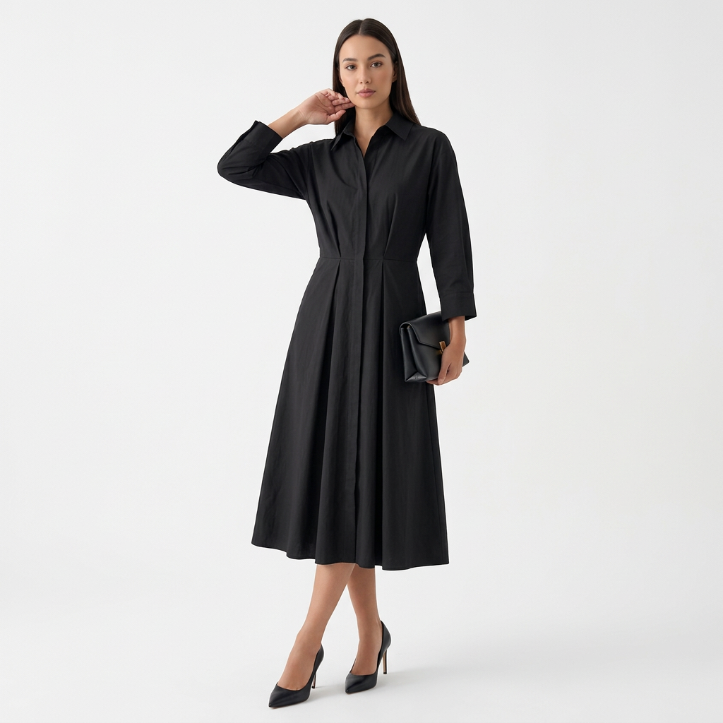 Rivaclo | Femme Robe Maxi à Col V – Motif à Pois