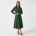 Rivaclo | Femme Robe Maxi à Col V – Motif à Pois