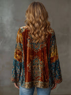 Cardigan femme kimono imprimé style oriental