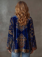 Cardigan femme kimono imprimé style oriental
