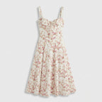 Rivaclo | Femme Robe Midi Ajustée à Col Carré – Silhouette Sans Manches