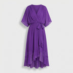 Rivaclo | Femme Robe Portefeuille Midi – Col V