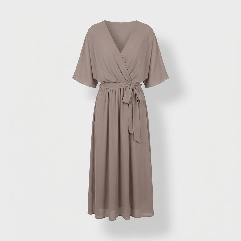 Rivaclo | Femme Robe Portefeuille Midi – Col V