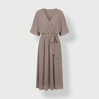 Rivaclo | Femme Robe Portefeuille Midi – Col V