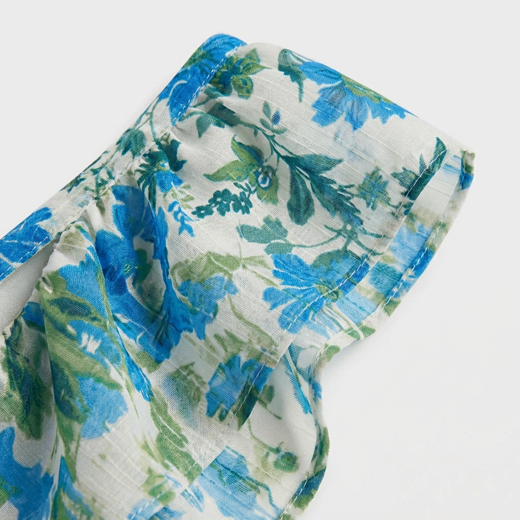 Rivaclo | Femme Robe Florale à Découpe Col V Sans Manches – Tombé Maxi Fluide