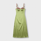 Rivaclo | Femme Robe Brodée à Bretelles Fines – Maxi