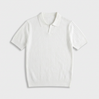 Rivaclo | Homme Polo Côtelé Manches Courtes – Coupe Définie