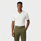Rivaclo | Homme Polo Côtelé Manches Courtes – Coupe Définie