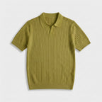 Rivaclo | Homme Polo Côtelé Manches Courtes – Coupe Définie