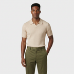 Rivaclo | Homme Polo Côtelé Manches Courtes – Coupe Définie