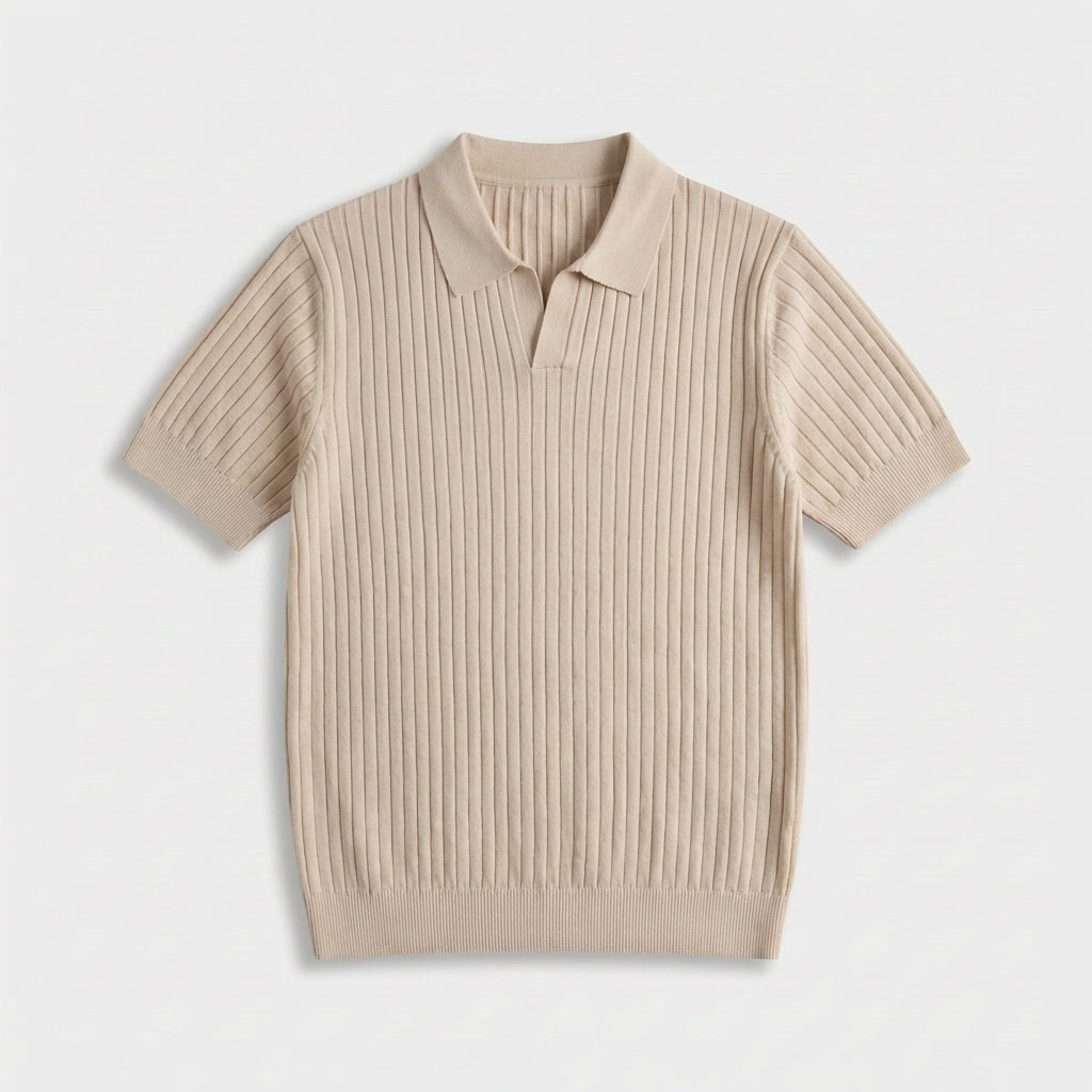 Rivaclo | Men's Ribbed Polo Shirt – Defined Fit