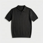 Rivaclo | Homme Polo Côtelé Manches Courtes – Coupe Définie