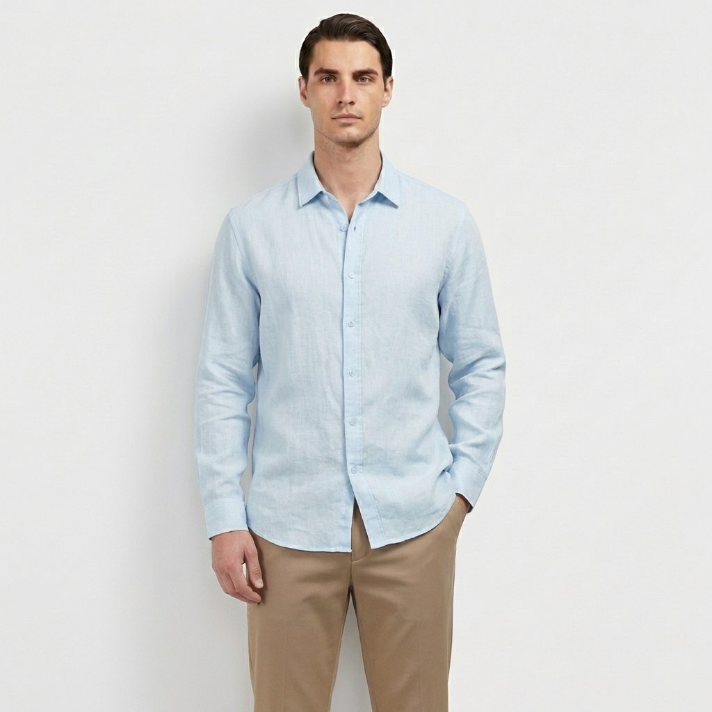 Rivaclo | Men's Long Sleeve Button-Up Shirt – Refined Classic Style