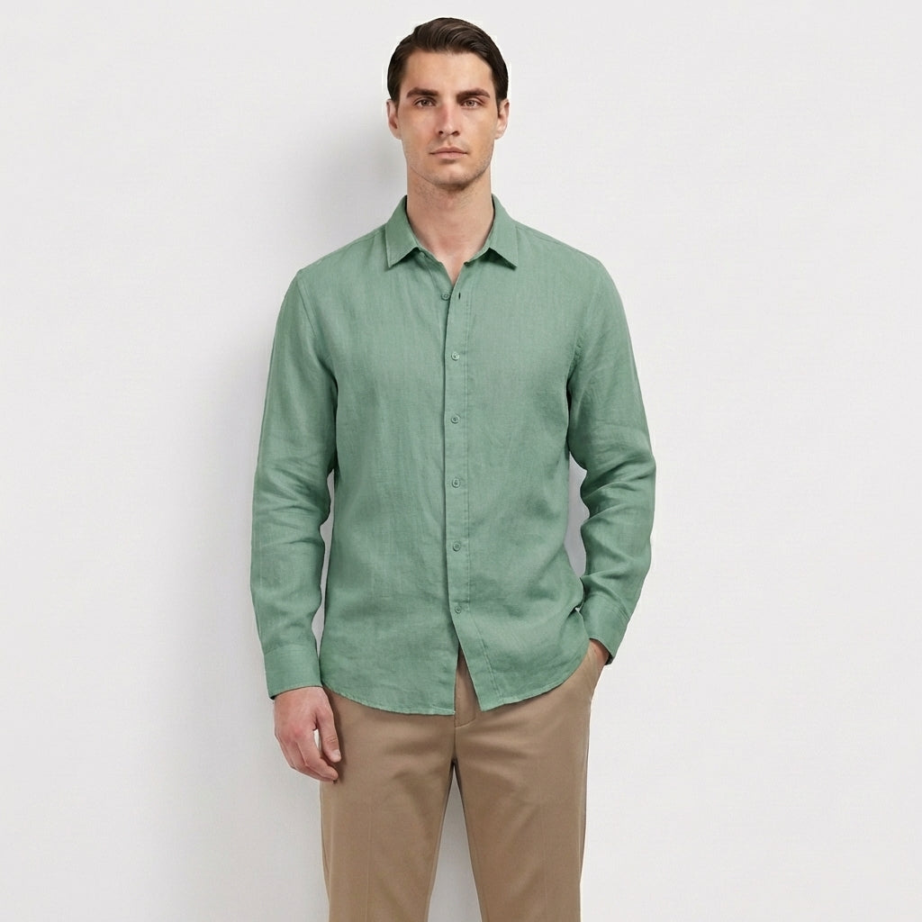 Rivaclo | Men's Long Sleeve Button-Up Shirt – Refined Classic Style