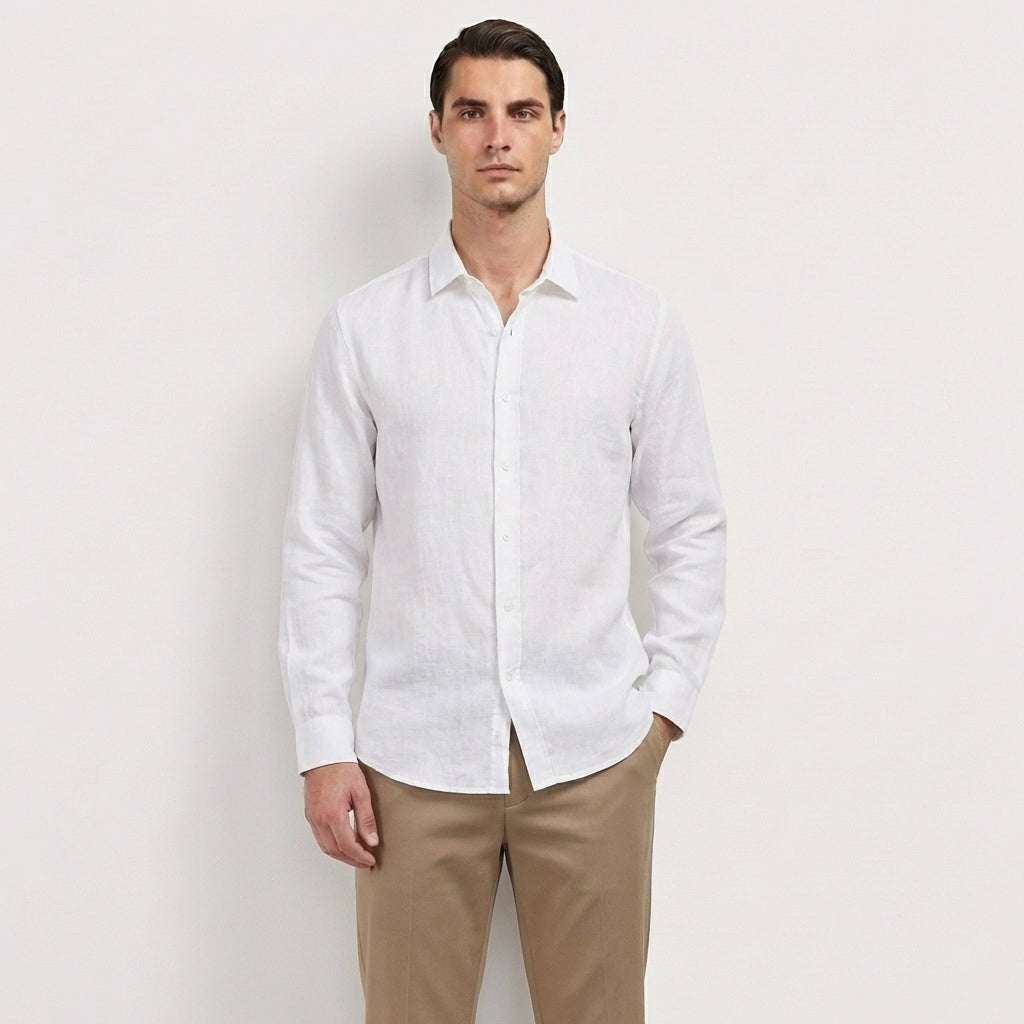 Rivaclo | Men's Long Sleeve Button-Up Shirt – Refined Classic Style