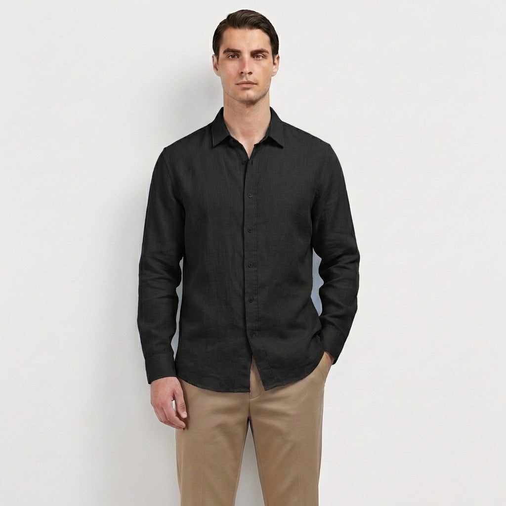 Rivaclo | Men's Long Sleeve Button-Up Shirt – Refined Classic Style