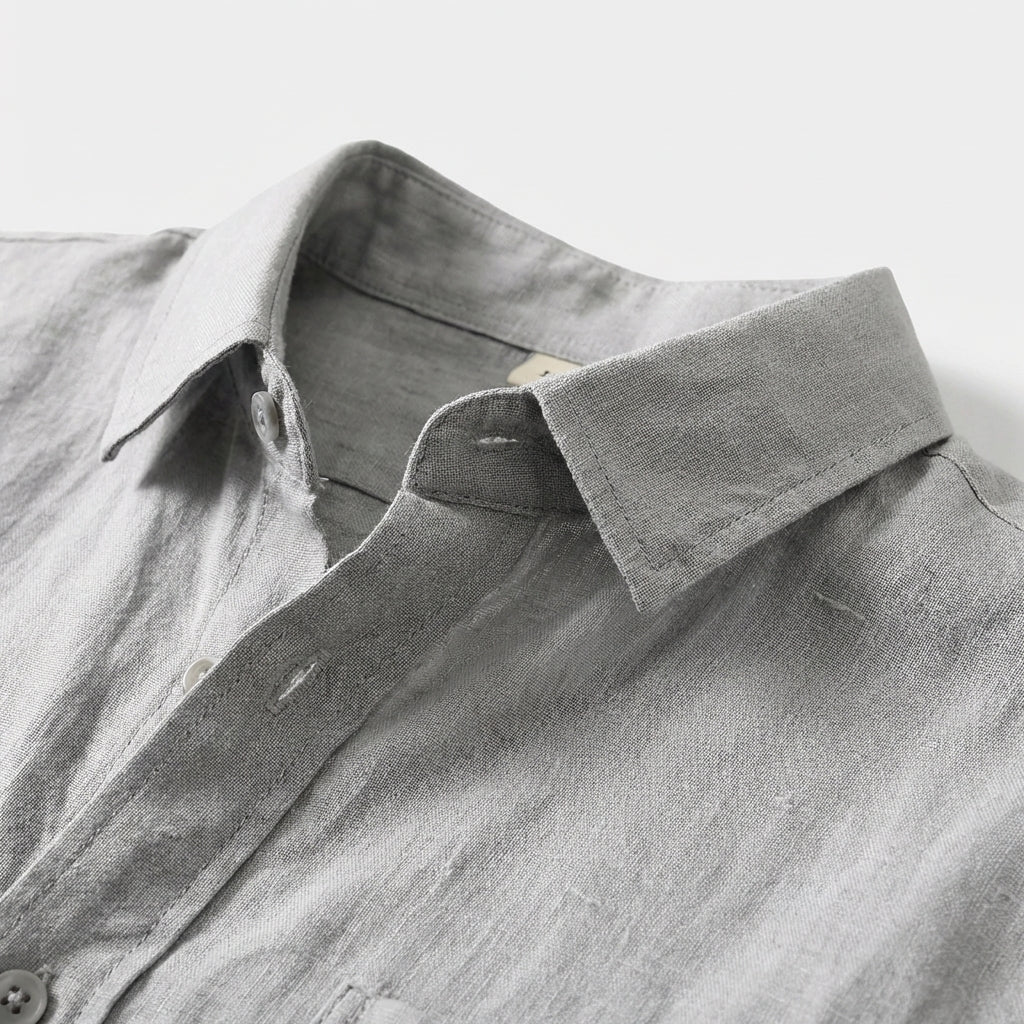 Rivaclo | Homme Ensemble Chemise Manches Longues et Pantalon – Taille Élastique Gris Vert