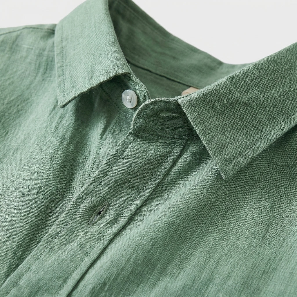 Rivaclo | Men's Long Sleeve Shirt and Pants Set – Green Elastic Waist
