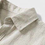 Rivaclo | Homme Ensemble Chemise Manches Longues et Pantalon – Taille Élastique Beige