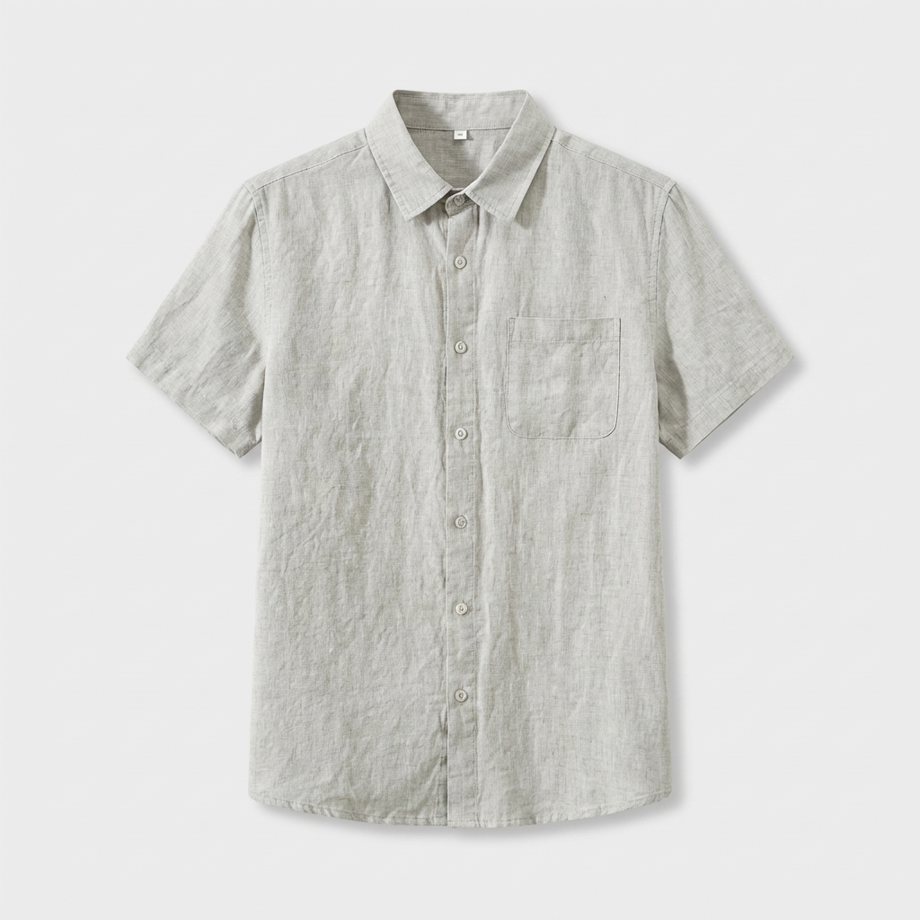 Rivaclo | Homme Ensemble Chemise Manches Courtes et Short – Estivale Beige