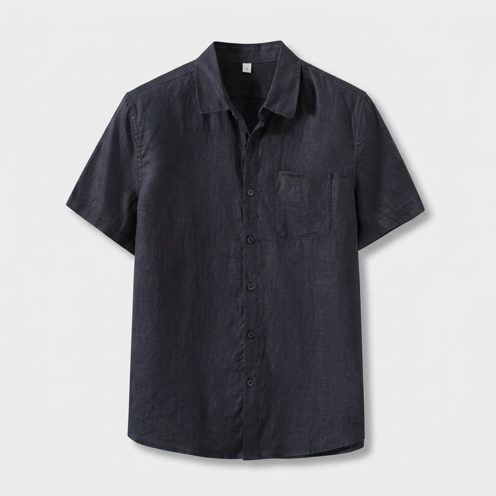 Rivaclo | Men's Short Sleeve Shirt and Shorts Set – Summer Black White