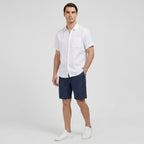Rivaclo | Men's Short Sleeve Shirt and Shorts Set – Summer White Blue