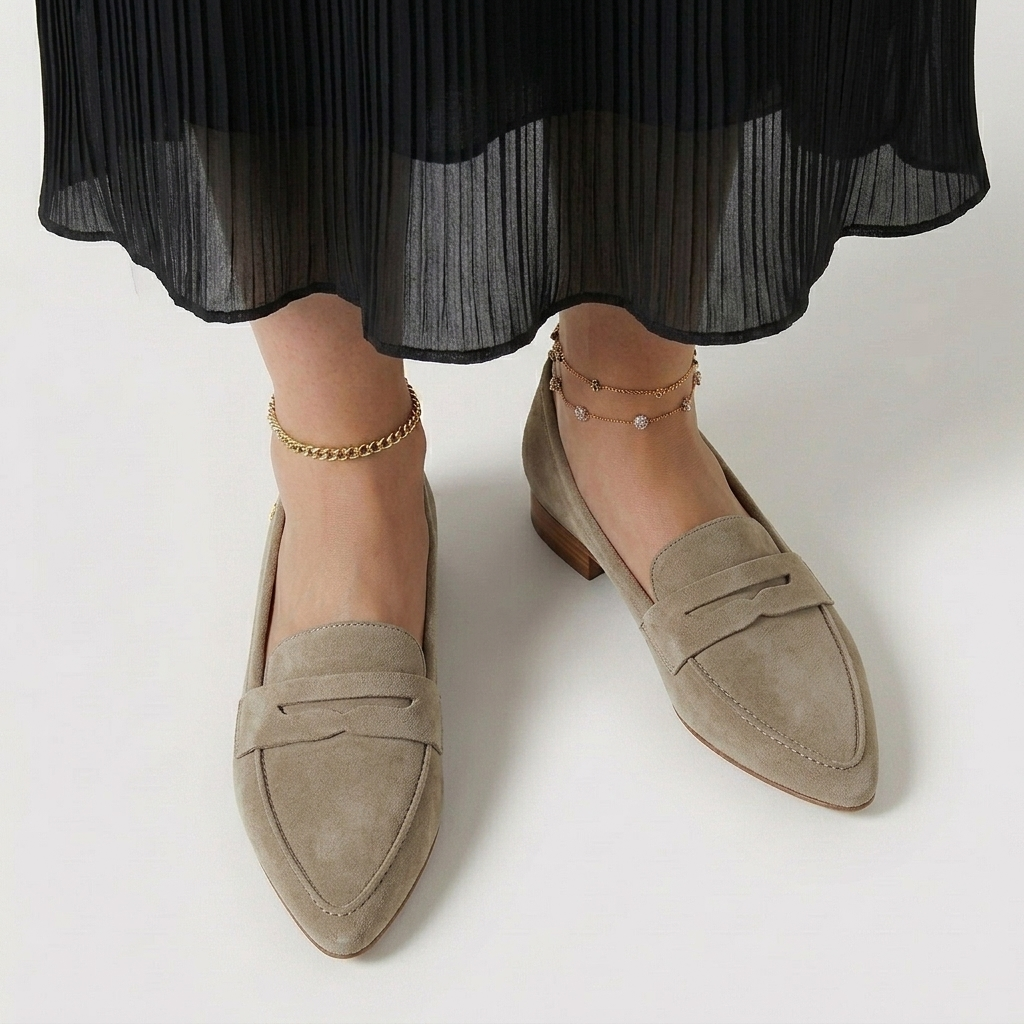 Rivaclo | Women's Slip-On Loafers with Pointed Toe – Sleek Flat Profile
