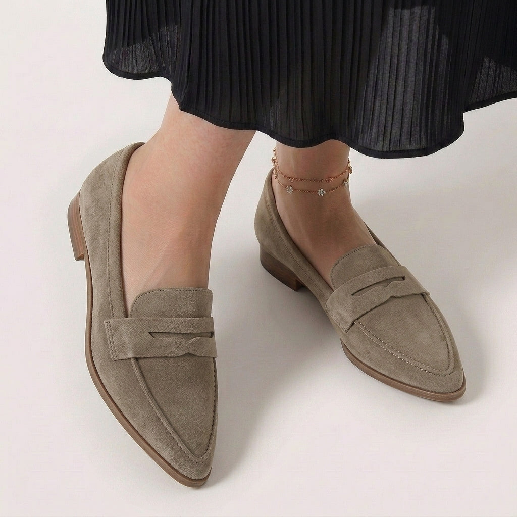 Rivaclo | Women's Slip-On Loafers with Pointed Toe – Sleek Flat Profile