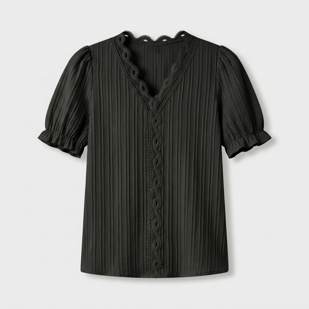 Rivaclo | Women's Short Sleeve V-Neck Blouse – Refined Cut