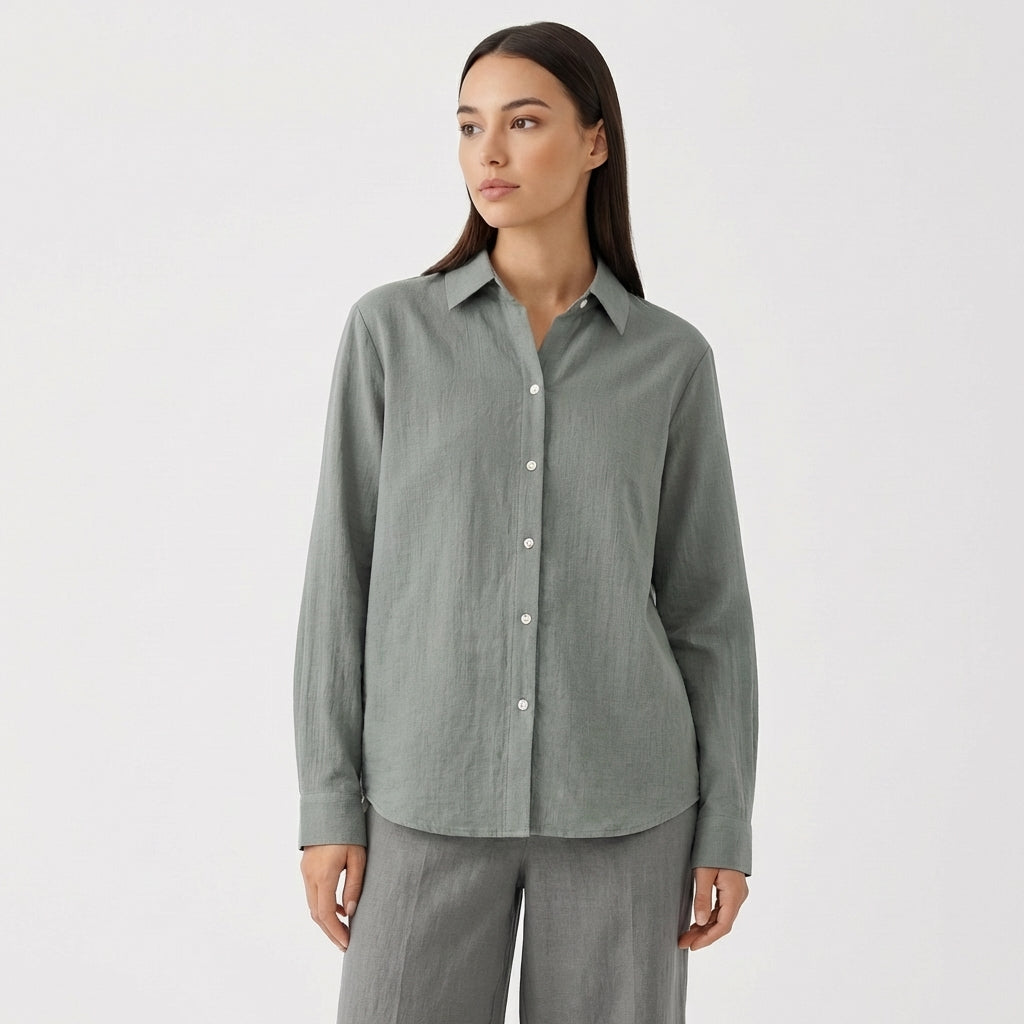 Rivaclo | Women's Long Sleeve Button-Up Shirt – Modern Look