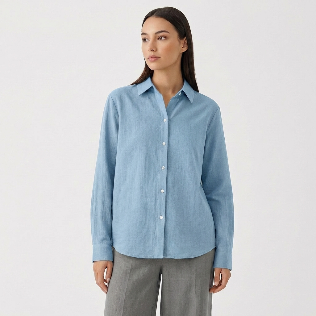 Rivaclo | Women's Long Sleeve Button-Up Shirt – Modern Look