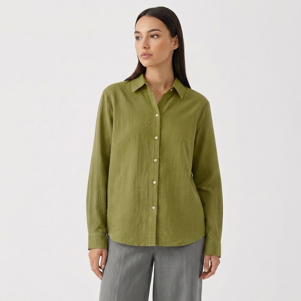 Rivaclo | Women's Long Sleeve Button-Up Shirt – Modern Look