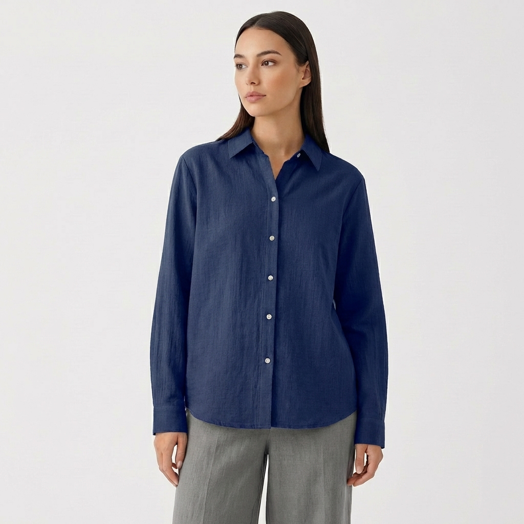 Rivaclo | Women's Long Sleeve Button-Up Shirt – Modern Look