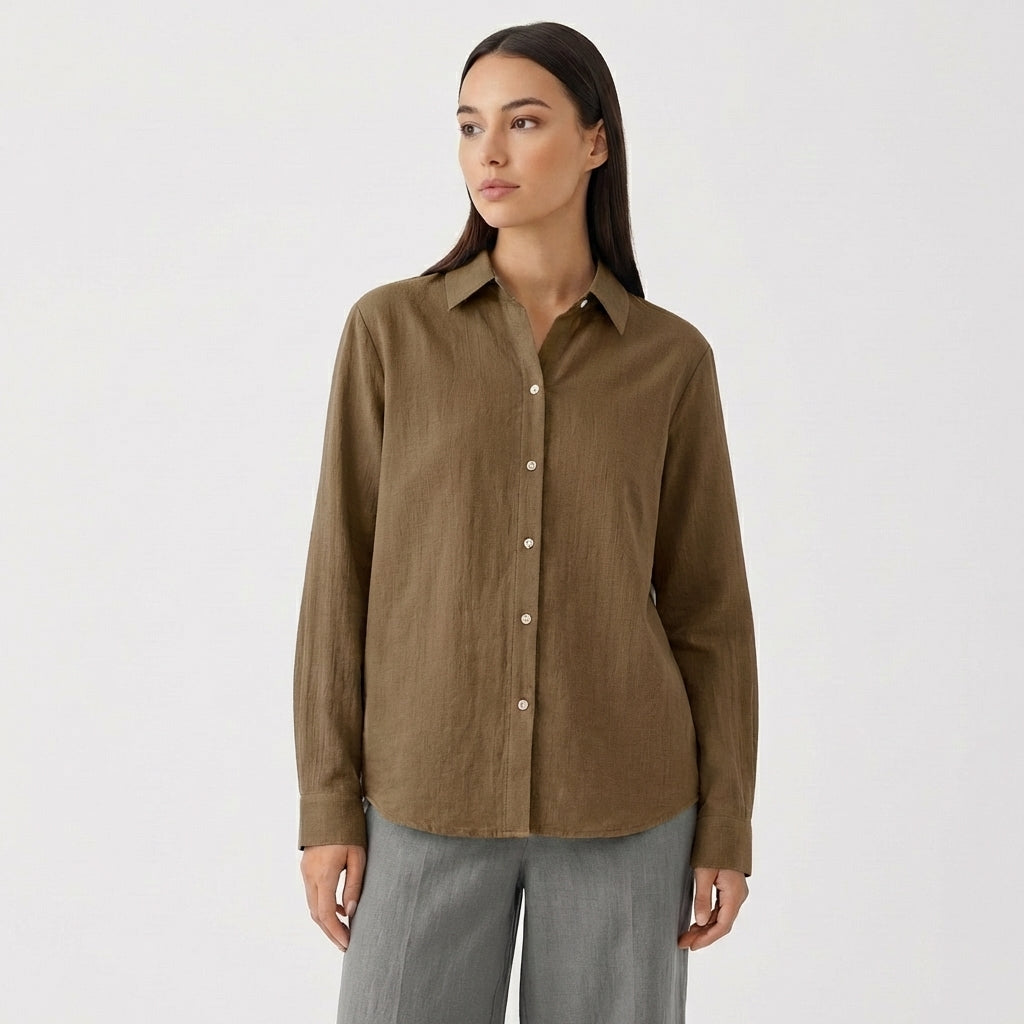 Rivaclo | Women's Long Sleeve Button-Up Shirt – Modern Look