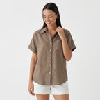 Rivaclo | Women's Short Sleeve Button-Up Shirt – Style with Pocket Detail