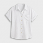 Rivaclo | Women's Short Sleeve Button-Up Shirt – Style with Pocket Detail