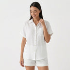 Rivaclo | Women's Short Sleeve Button-Up Shirt – Style with Pocket Detail